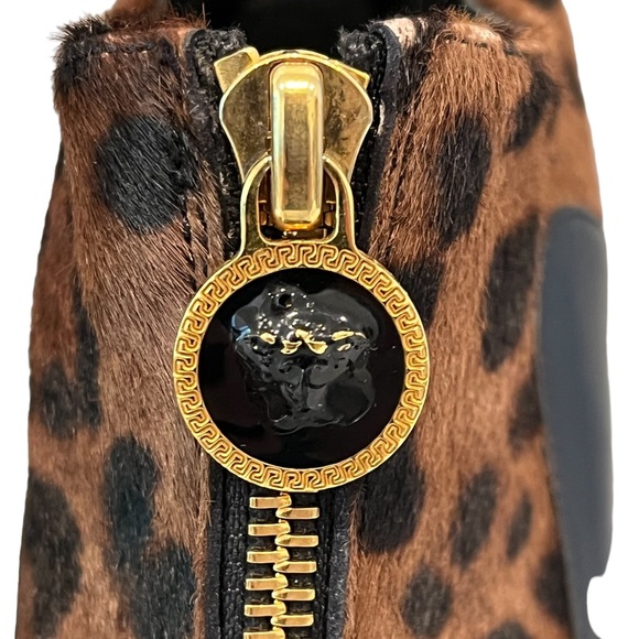 Versace Pony Hair Leopard Print Platform Shoes - Picture 6 of 16